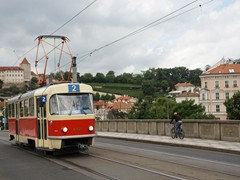 Der historische Tatra T3 auf der Mnesuv Most