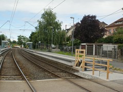 Auch die Bahnsteige der Station Niederursel wurden verlngert