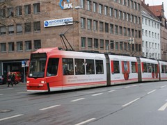 Wagen 1125 GT8N der Nürnberger Straßenbahn